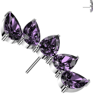 Titan Top 5 Tränen Zirkonias Push-In