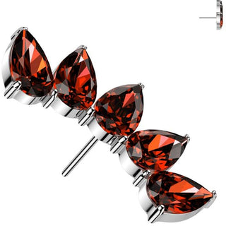 Titan Top 5 Tränen Zirkonias Push-In