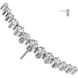 Titan Kurve Zirkonia Push-In