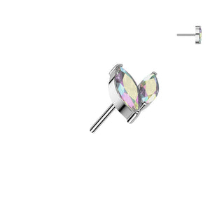 Titan Top Zirkonia Marquise Schliff Push-In