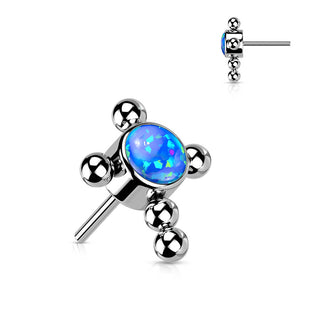 Titan Top Kreuz Zirkonia Opal Push-In