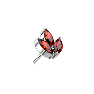 Titan Top Marquise Schliff 3 Zirkonia Push-In