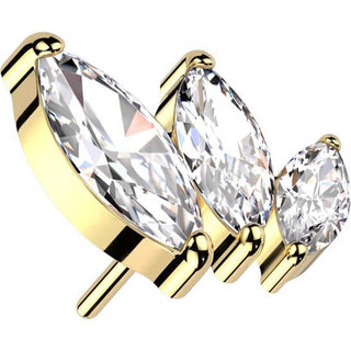 Titan Marquise Schliff Anhänger Push-In