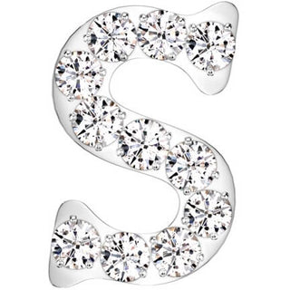Titan Alphabet Buchstabe Zirkonia Initialie Push-In