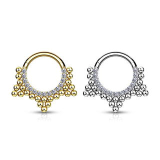 Ring Kugeln Zirkonia Clicker