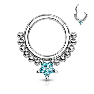 Ring Stern Zirkonia Silber Clicker