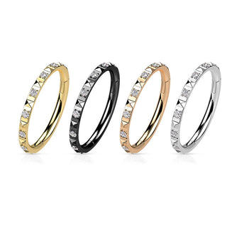 Ring Pyramiden Schliff Zirkonia Clicker