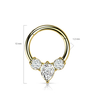 Ring Birne Zirkonia Clicker