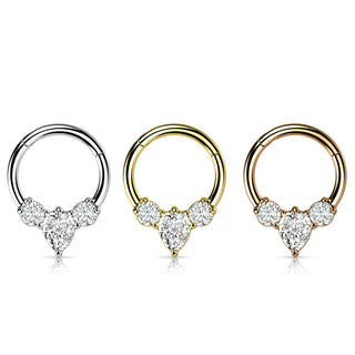 Ring Birne Zirkonia Clicker