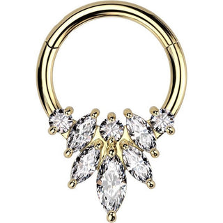 Ring Blumen Zirkonia Clicker