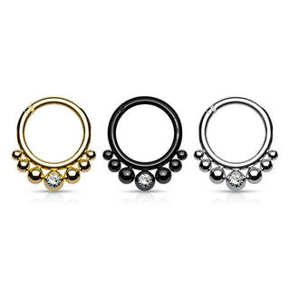 Ring Kugel Zirkonia Clicker