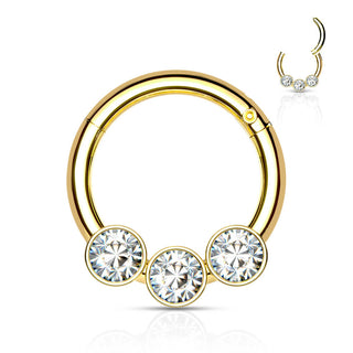 Ring Kugel 3 Zirkonia Clicker