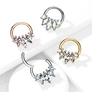 Ring Marquise Schliff 5 Zirkonia Clicker