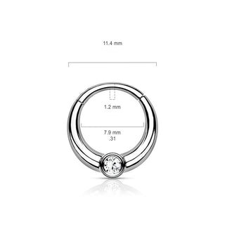 Ring Zirkonia Rund Clicker