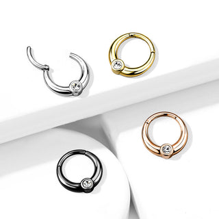 Ring Zirkonia Rund Clicker
