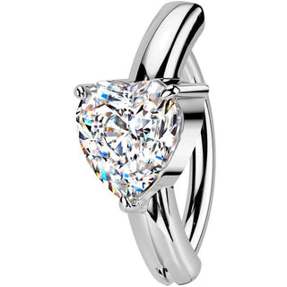 Bauchnabelpiercing Herz Zirkonia Segment