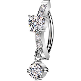 Bauchnabelpiercing Herzanhänger Zirkonia