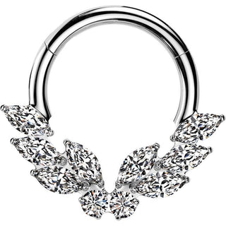 Titan Ring Schmetterling Zirkonia Marquise Schliff Segment