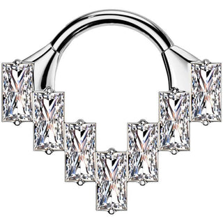 Titan Ring Zirkonia Baguette Schliff Segment