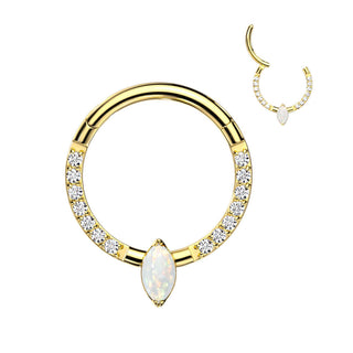 Titan Ring Zirkonia Opal Clicker