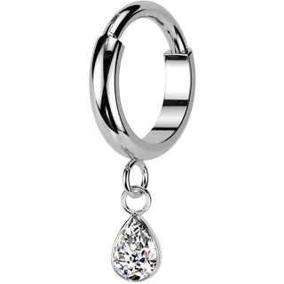 Titan Ring Zirkonia Anhänger Segment