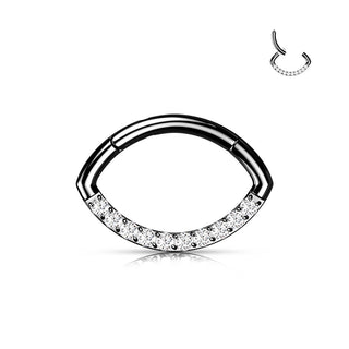 Titan Ring Oval Zirkonia Clicker