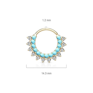 Ring Türkis Zirkonia Biegbar