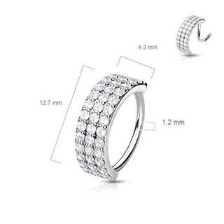 Ring Dreireiher Zirkonia Biegbar