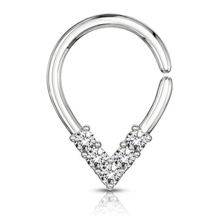 Ring Chavron 5 Zirkonia Biegbar