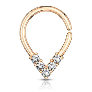 Ring Chavron 5 Zirkonia Biegbar