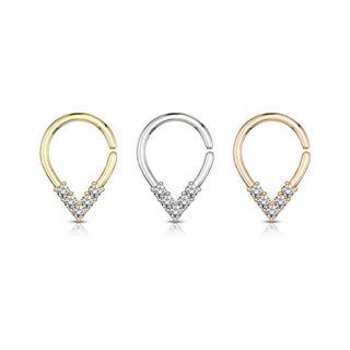Ring Chavron 5 Zirkonia Biegbar