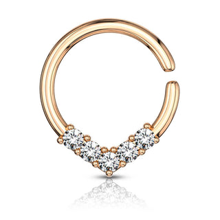 Ring Zirkonia Gold Biegbar