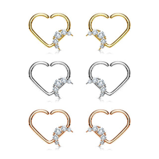 Ring Herz Mond Zirkonia Biegbar