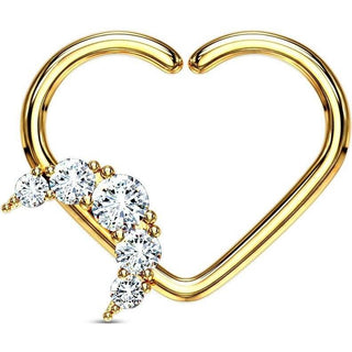 Ring Herz Mond Zirkonia Biegbar