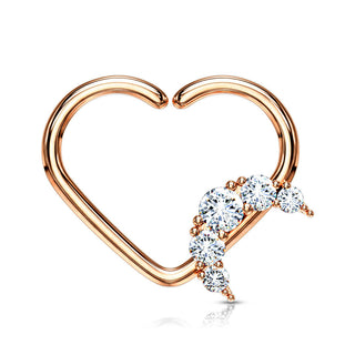 Ring Herz Mond Zirkonia Biegbar