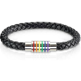 Schwarz Geflochten Regenbogen Magnet