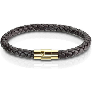 Braun Geflochten Gold Verschluss Magnet