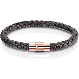 Braun Geflochten Roségold Verschluss Magnet