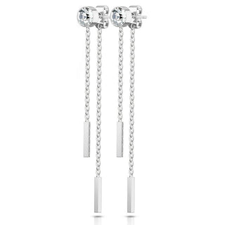 Zirkonia Rund Kette beweglich