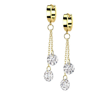 Zirkonia Rund beweglich Clicker