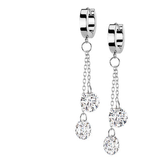 Zirkonia Rund beweglich Clicker