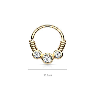 Ring 3 Zirkonia Biegbar