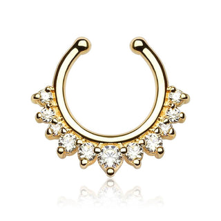 Fake Nasenpiercing Septum 11 Zirkonia Biegbar