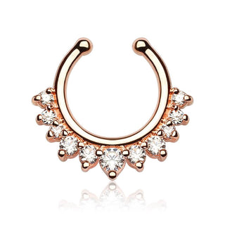 Fake Nasenpiercing Septum 11 Zirkonia Biegbar