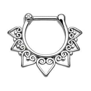 Septum Piercing Clicker Tribal Herz Clicker