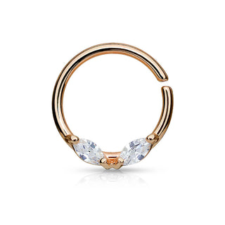Ring Marquise Schliff Zirkonia Biegbar