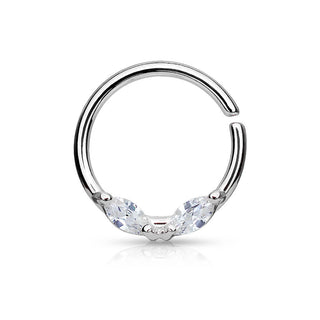 Ring Marquise Schliff Zirkonia Biegbar