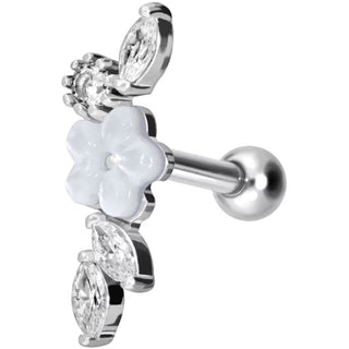 Titan Barbell Perlmutt Blume Zirkonia