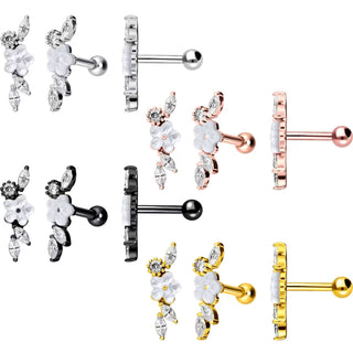 Titan Barbell Perlmutt Blume Zirkonia