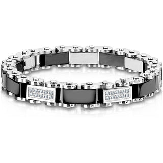 Kette Schwarz Silber